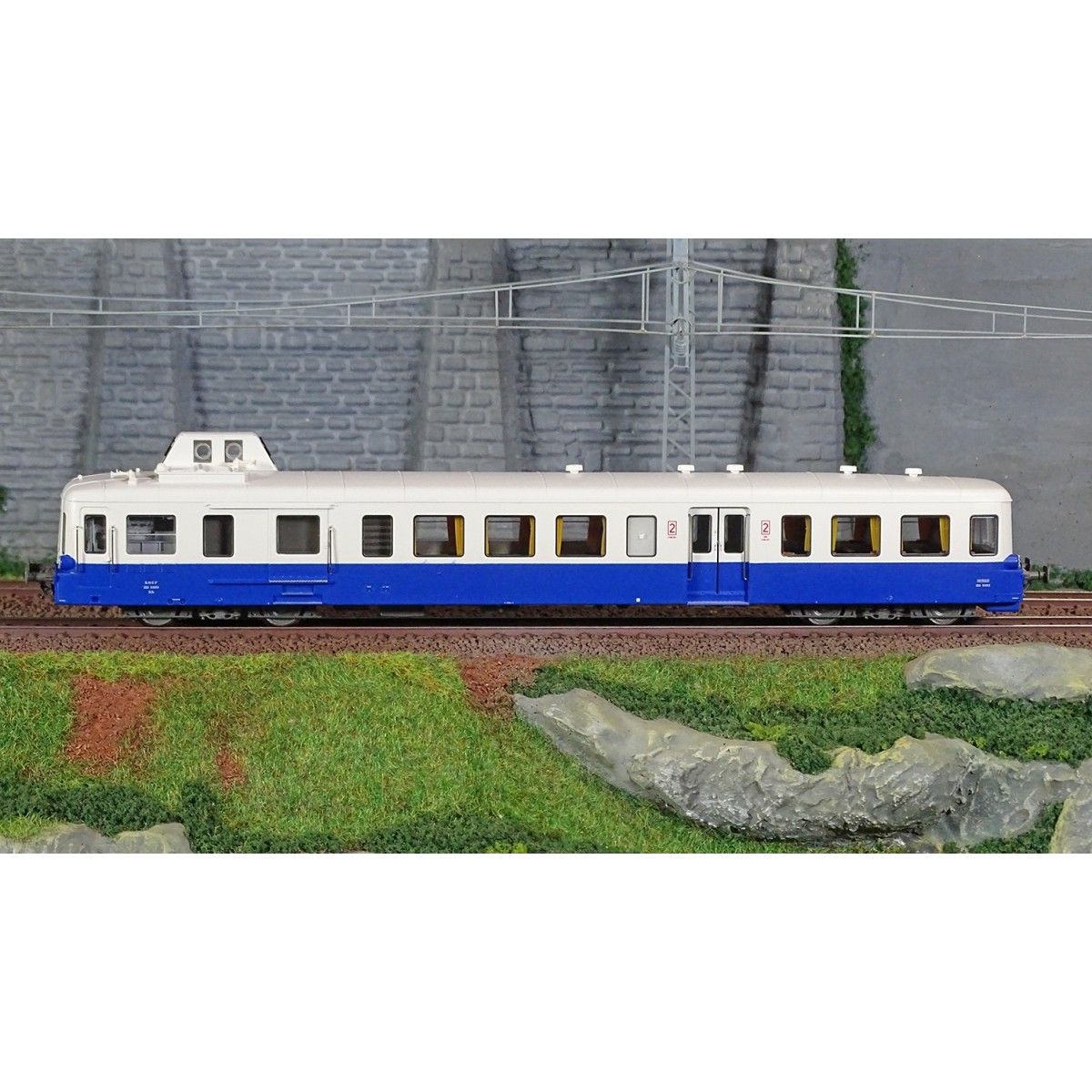 LS Models 10132 XBD 93953 Railcar, Picasso, Blue/White, RG, 2nd Cla...