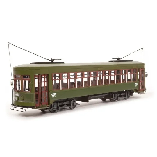 53012-New Orleans Tram 1/24 Wood Metal Construction Kit OcCre