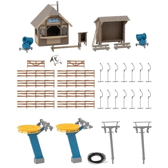 FALLER_134003-Faller 134003 Model Kit, Ski Lift with Kiosk