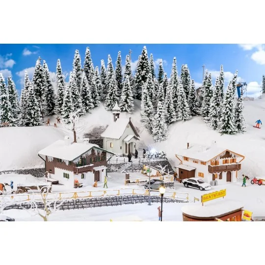 Faller_190142-Faller 190142 Model Kit, Winter in the Mountains Promotional Set