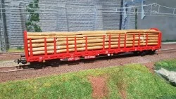 Piko 54339 Log wagon with bogies, DB - Piko - Piko_54339
