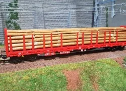 Piko 54339 Log wagon with bogies, DB - Piko - Piko_54339