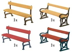 Faller 180443 Model Kit, Park Benches (12 pieces) - Faller - Faller...