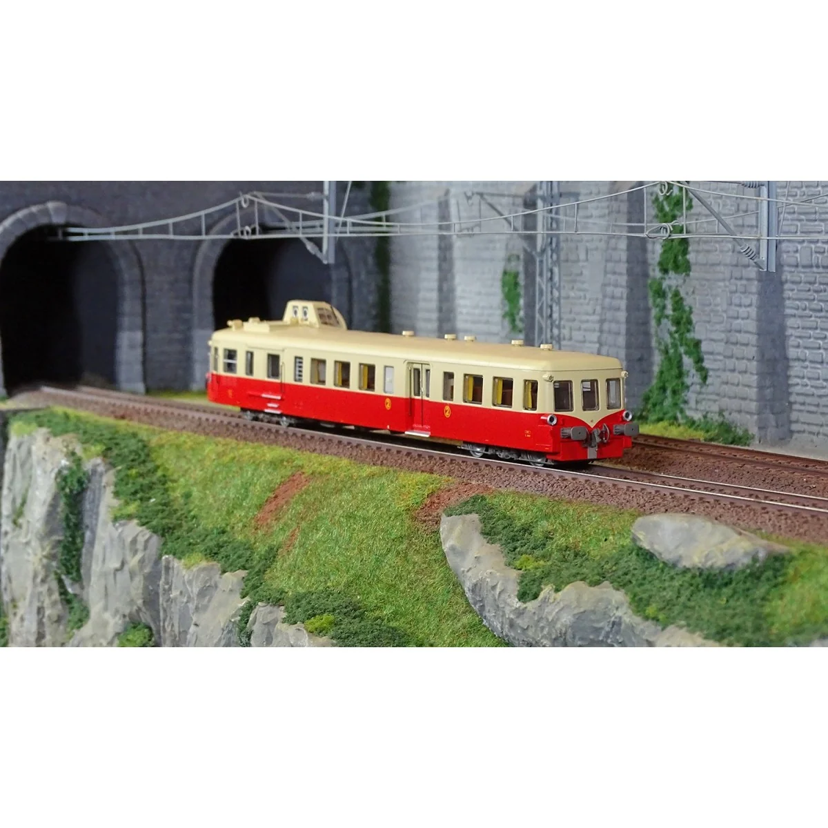 LS Models 10119S Autorail XBD 3943, Picasso, Rouge/Crème, 2ème classe, Nice, digital sonore Ls models Lsm_10119S - 3