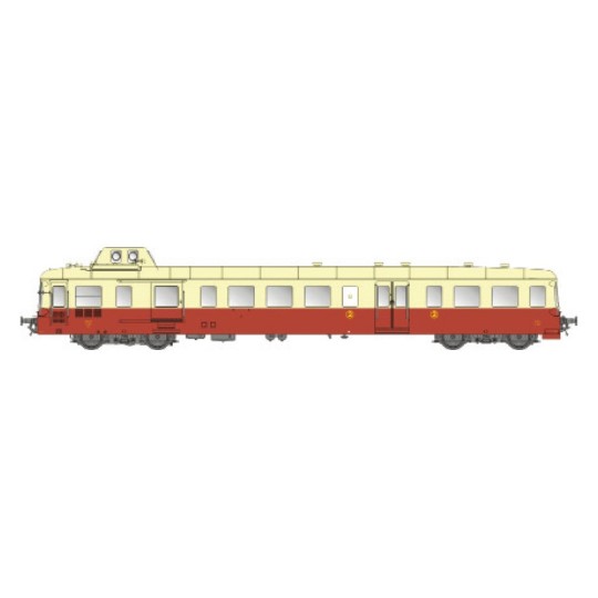 Lsm_10119-LS Models 10119 XBD 3943 Railcar, Picasso, Red/Cream, 2nd Class, Nice