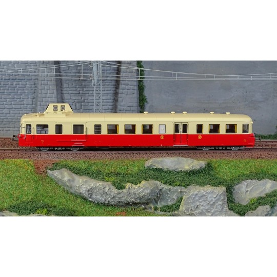 Lsm_10119-LS Models 10119 Autorail XBD 3943, Picasso, Rouge/Crème, 2ème classe, Nice