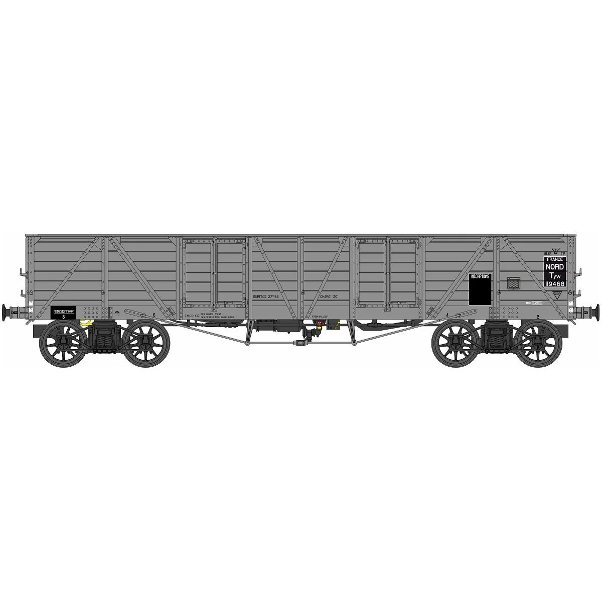 Ree Modeles WB850 Construction Wagon Dump Truck NORD