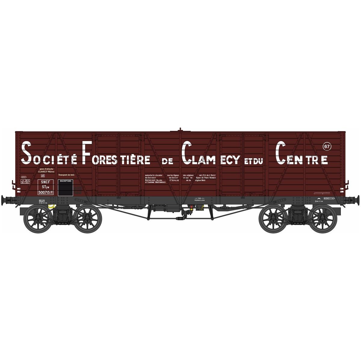 Ree Modeles WB851 Wagon TP Tombereau, SNCF, Haut Clamecy Ree Modeles WB-851 - 3