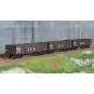 Ree Modeles WB854 Set of 3 Construction Wagons, Dump Truck, SNCF, SGW WB-854-Ree Modeles WB854 Set of 3 Construction Wagons, Dump Truck, SNCF, SGW