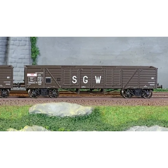 WB-854-Ree Modeles WB854 Set de 3 wagons TP Tombereau, SNCF, SGW