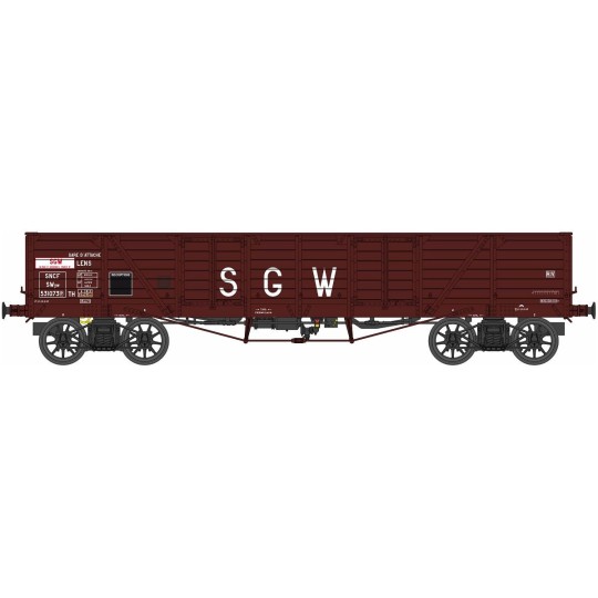 WB-853-Ree Modeles WB853 Wagon TP Tombereau, SNCF, SGW