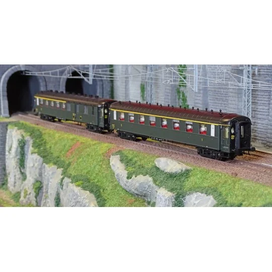 MW_40906-Models Word 40906 Set de 2 voiture OCEM PL, A8myfi + A5Dmyi, Feu de fin de convoi