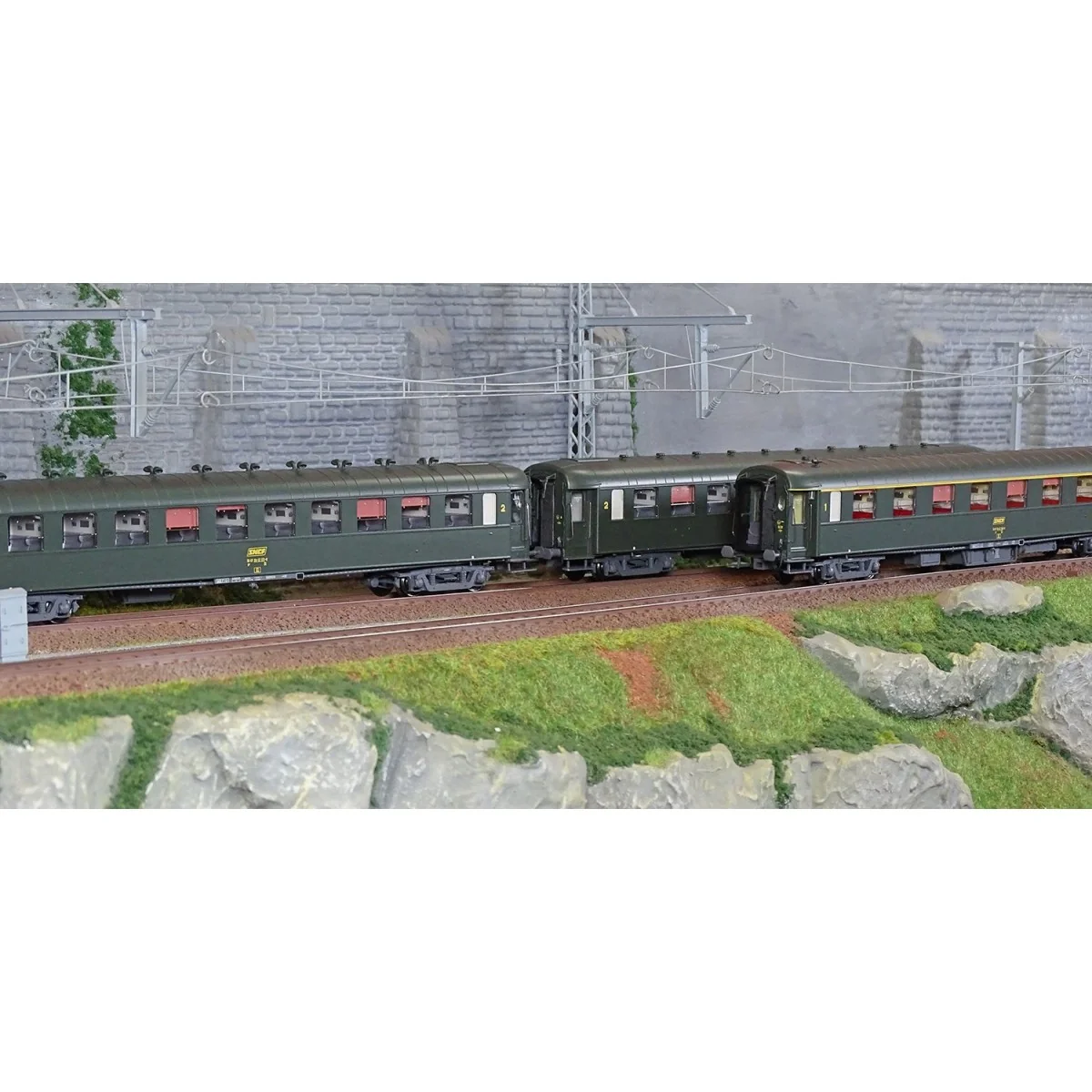 Models Word 40943 Set of 3 OCEM PL coaches, A8 + 2x B10, Green, UIC...