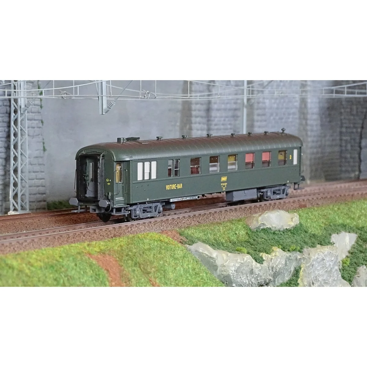Models Word 40945 OCEM PL, B3r, Green, UIC, Snack Bar Car - MW_40945