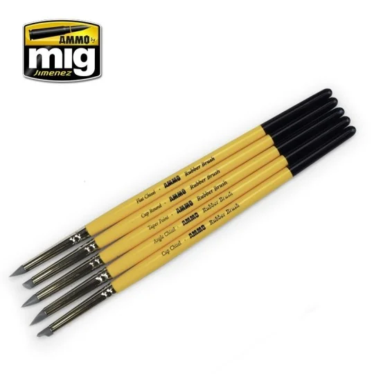 A.MIG-7606-Set of 5 Mig rubber brushes