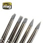 A.MIG-7606-Set de 5 pinceaux caoutchouc Mig
