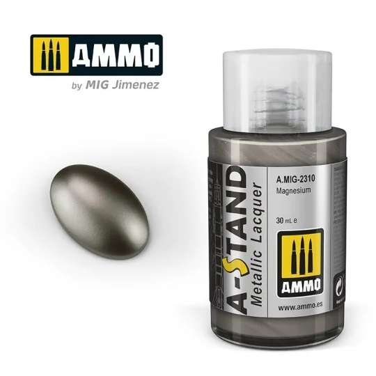 Peinture A-STAND Magnésium 30ml Mig AMMO - MIG Jimenez A.MIG-2310 - 1 A.MIG-2310-Peinture A-STAND Magnésium 30ml Mig - A.MIG-2310