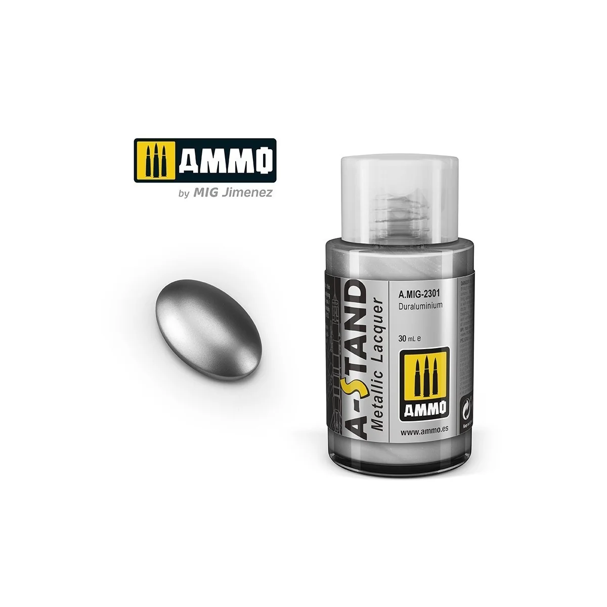 Peinture A-STAND Aluminium foncé 30ml Mig AMMO - MIG Jimenez A.MIG-2302 - 1 Peinture A-STAND Aluminium foncé 30ml Mig AMMO - MIG Jimenez A.MIG-2302 - 1