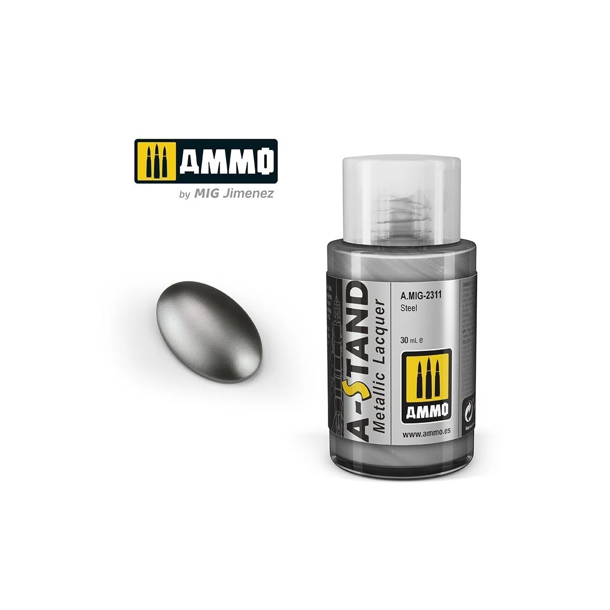 Peinture A-STAND Acier 30ml Mig AMMO - MIG Jimenez A.MIG-2311 - 1 Peinture A-STAND Acier 30ml Mig AMMO - MIG Jimenez A.MIG-2311 - 1