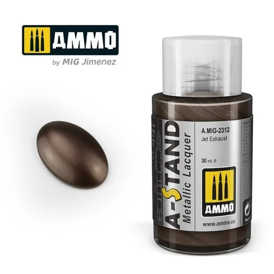 Peinture A-STAND Jet Exhaust 30ml Mig AMMO - MIG Jimenez A.MIG-2312 - 1 A.MIG-2312-Peinture A-STAND Jet Exhaust 30ml Mig - A.MIG-2312