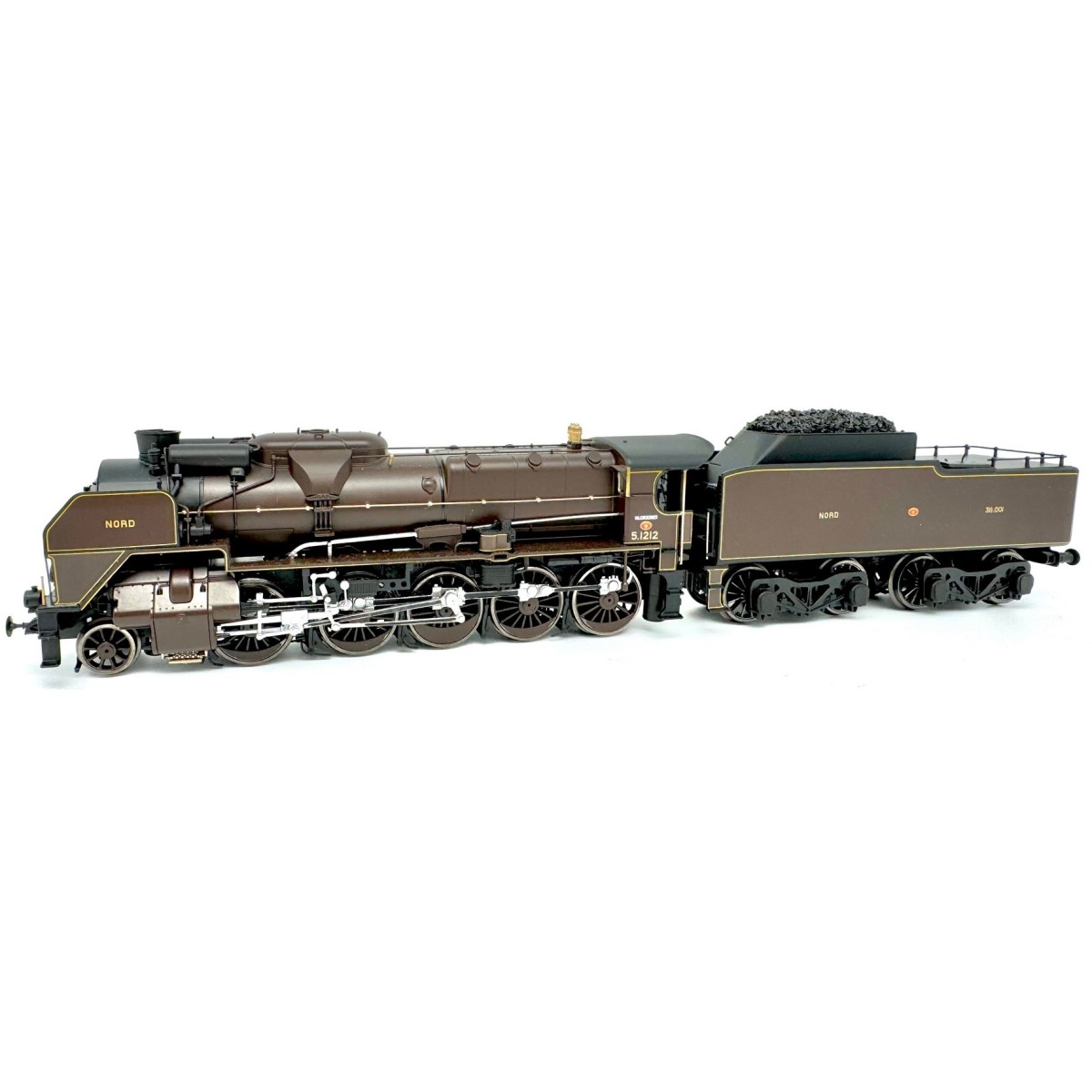 R37 HO41200DS Steam locomotive 5.1212, Nord, chocolate, Valencienne...