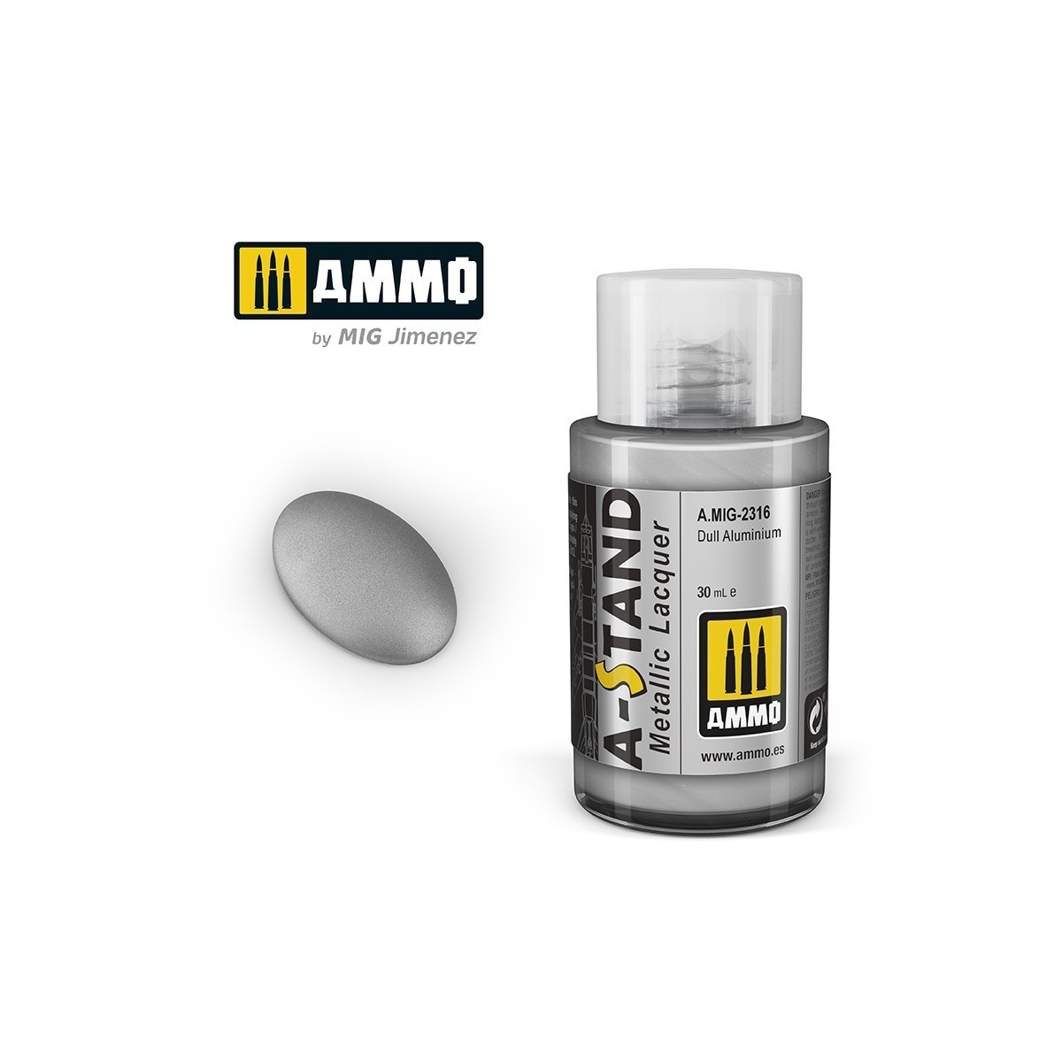 A-STAND Matte Aluminium Paint 30ml Mig - A.MIG-2316