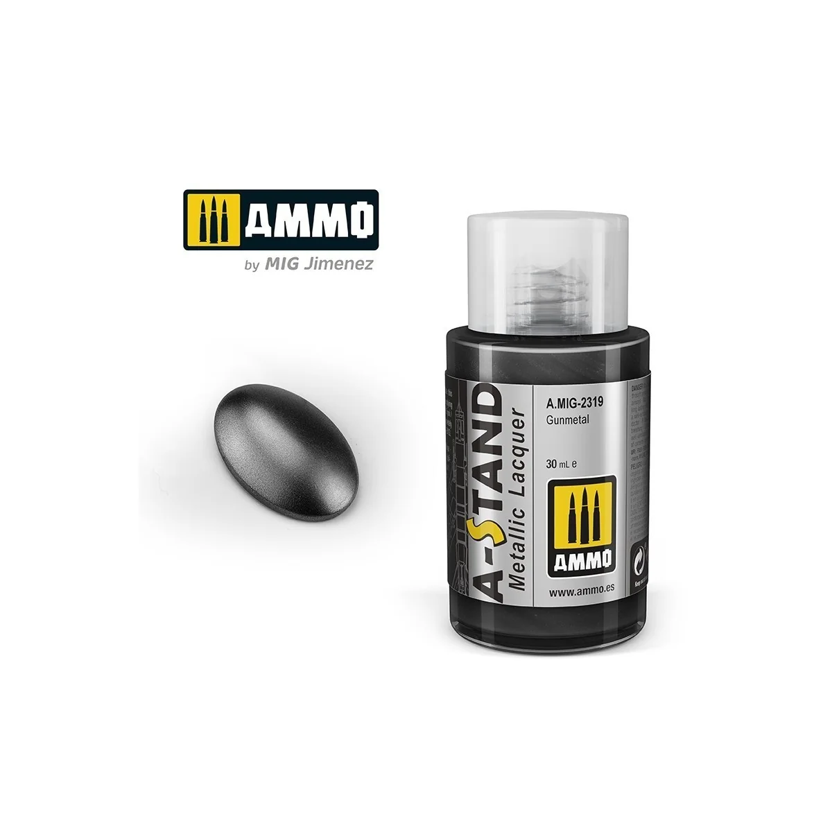 Peinture A-STAND Gunmetal 30ml Mig AMMO - MIG Jimenez A.MIG-2319 - 1