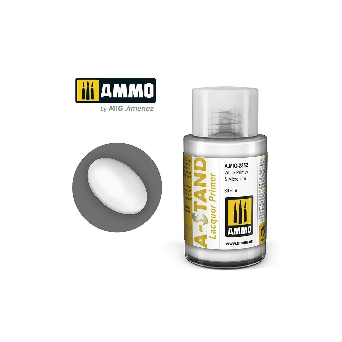 A-STAND Paint White Primer & Microfiller 30ml Mig - A.MIG-2352