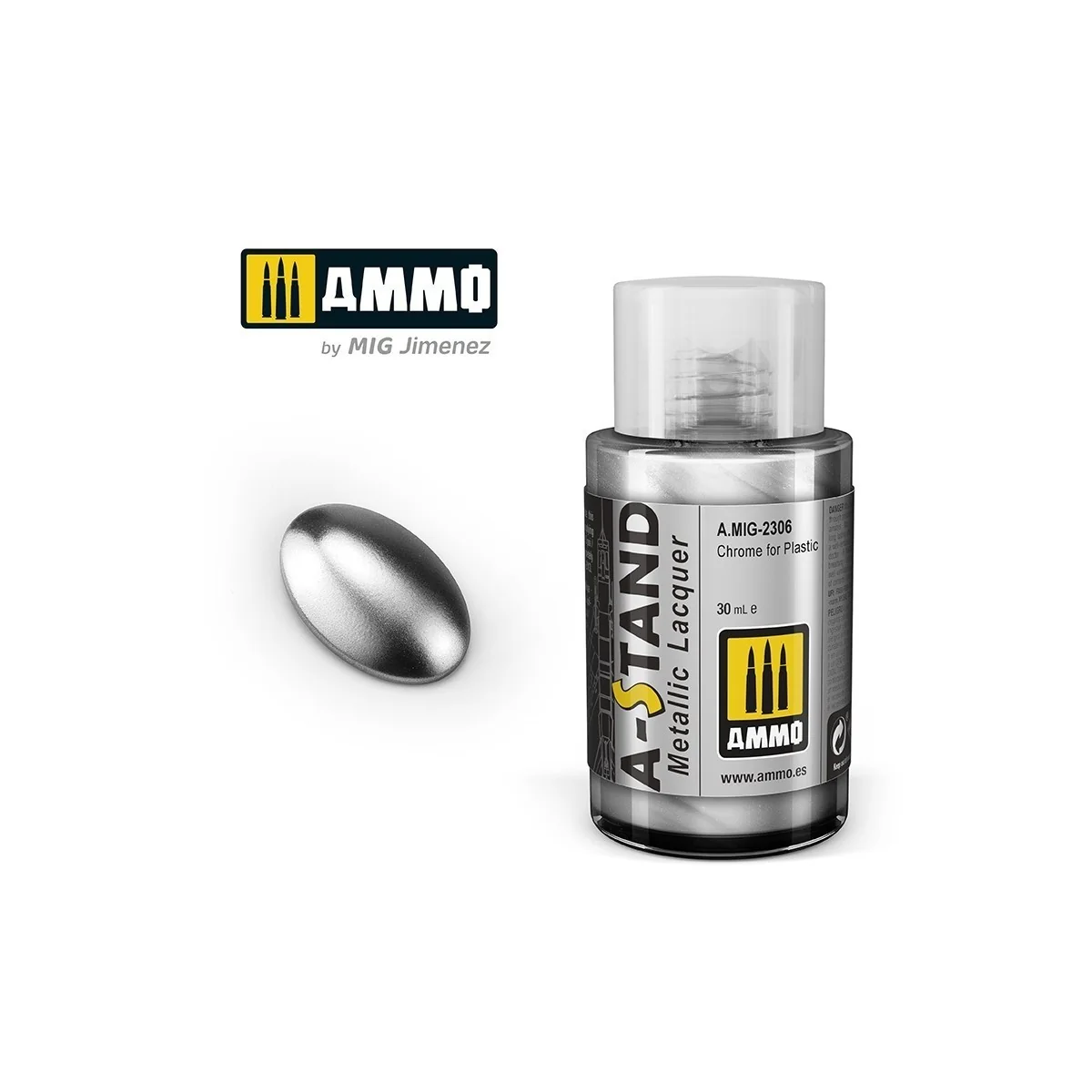 A-STAND Chrome Plastic Paint 30ml Mig - A.MIG-2306