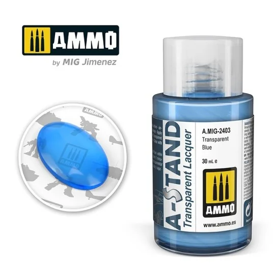 A.MIG-2403-Peinture A-STAND Bleu Transparent 30ml Mig