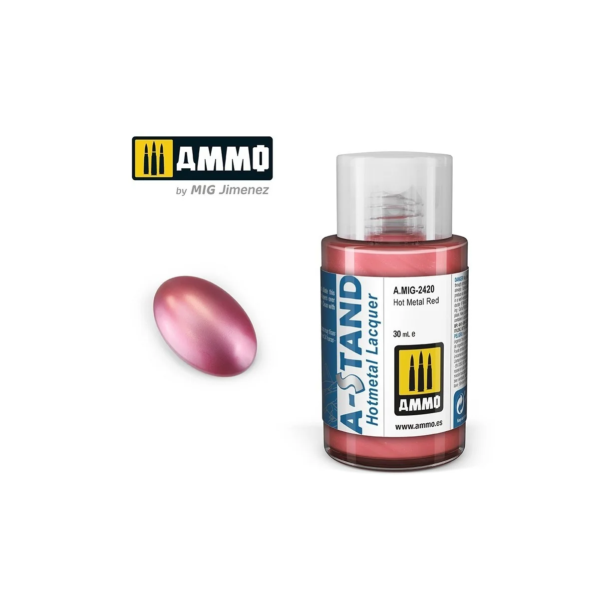 A-STAND Hot Metal Red Paint 30ml Mig - A.MIG-2420