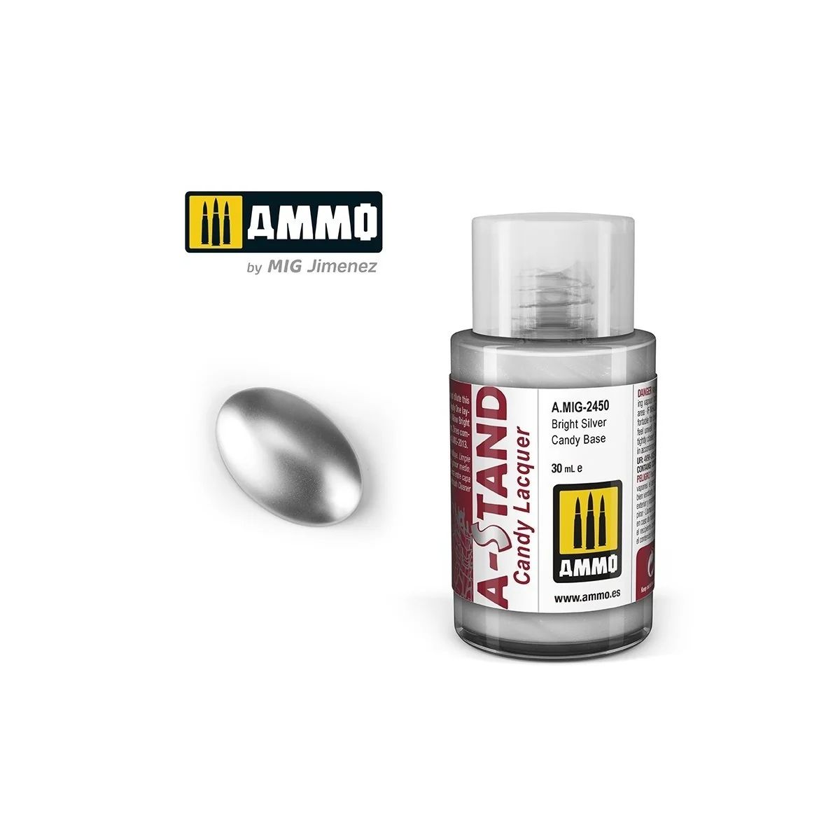 A-STAND Paint Glossy Silver Candy 30ml Mig - A.MIG-2450