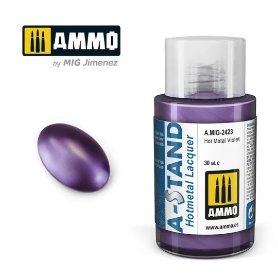 A.MIG-2423-Peinture A-STAND Hot Metal Violet 30ml Mig
