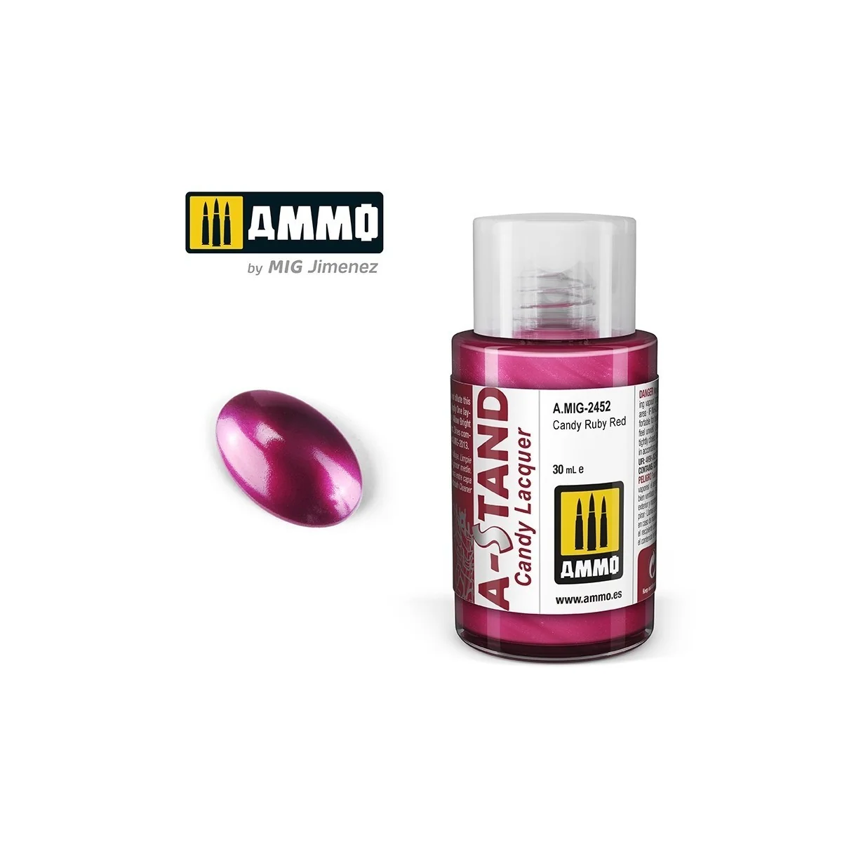 Peinture A-STAND Rouge Rubis Candy 30ml Mig AMMO - MIG Jimenez A.MIG-2452 - 1