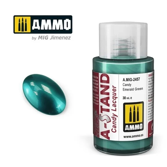 A.MIG-2457-A-STAND Candy Emerald Green Paint 30ml Mig - A.MIG-2457