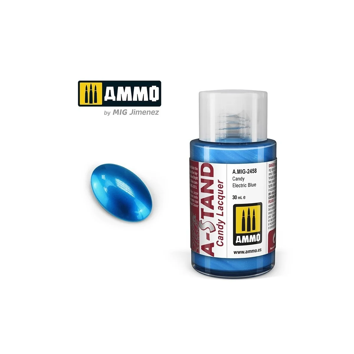 Peinture A-STAND Bleu Électrique Candy 30ml Mig AMMO - MIG Jimenez A.MIG-2458 - 1
