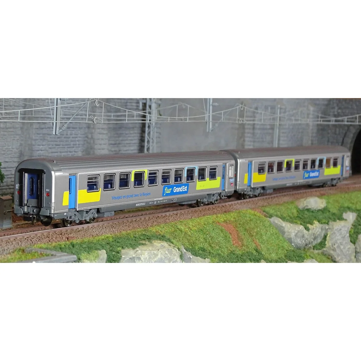 Piko 97312 Set de 2 voitures Corail Vtu, 2ème classe, Fluo Grand Est, SNCF Piko Piko_97312 - 2