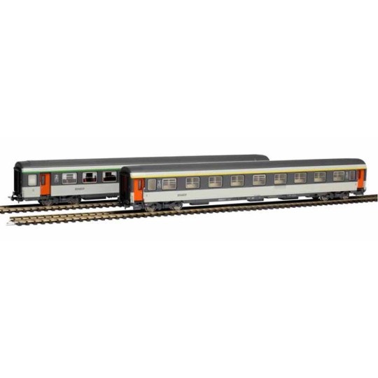 Piko_94502-Piko 94502 Set of 2 Corail Vu coaches, 1st and 2nd class, SNCF, N scale