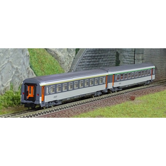 Piko_94502-Piko 94502 Set of 2 Corail Vu coaches, 1st and 2nd class, SNCF, N scale