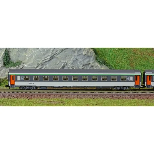 Piko_94504-Piko 94504 Set of 2 Corail Vu coaches, 2nd class and baggage car, SNCF, N scale