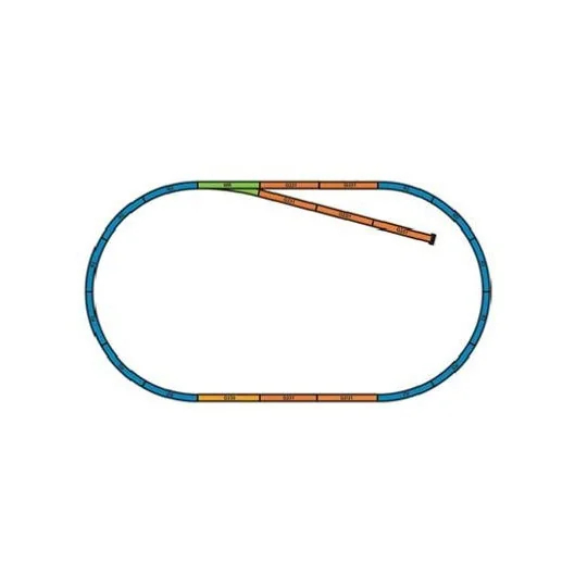 Piko COFF-VOIES2 Oval track box with siding - Piko - Piko_COFF-VOIES2 Piko_COFF-VOIES2-Piko COFF-VOIES2 Oval track box with siding - Piko_COFF-VOIES2