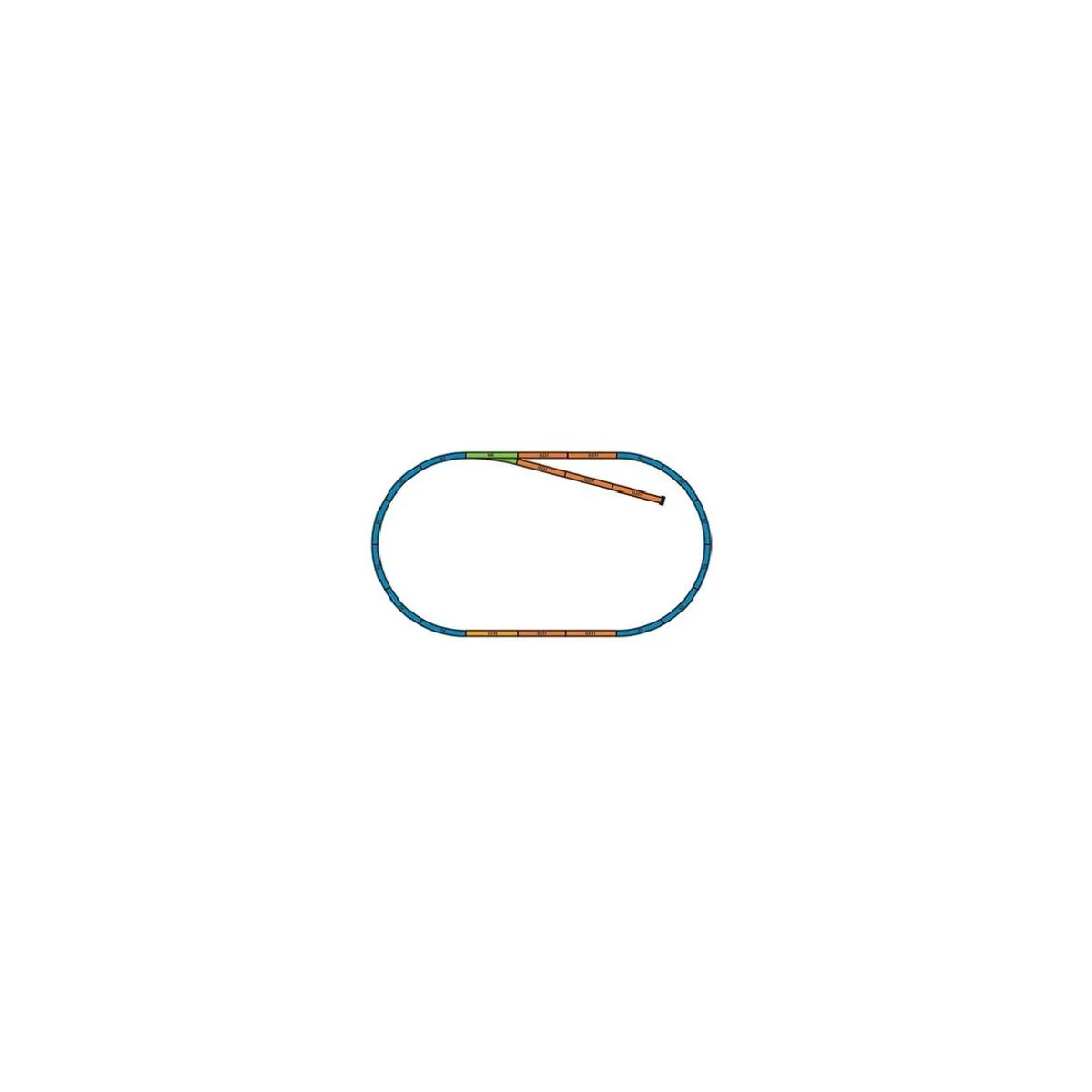 Piko COFF-VOIES2 Oval track box with siding - Piko - Piko_COFF-VOIES2 Piko COFF-VOIES2 Oval track box with siding - Piko - Piko_COFF-VOIES2