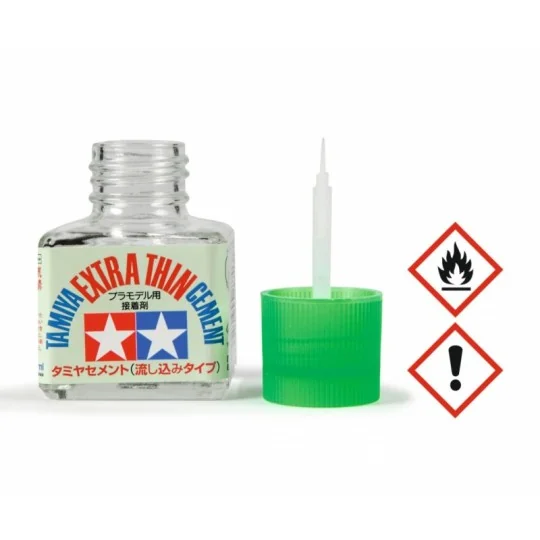 Colle Polyester Extra-fluide Cement (40ml) Tamiya Tamiya 87038 - 1 87038-Colle Polyester Extra-fluide Cement (40ml) Tamiya - 87038