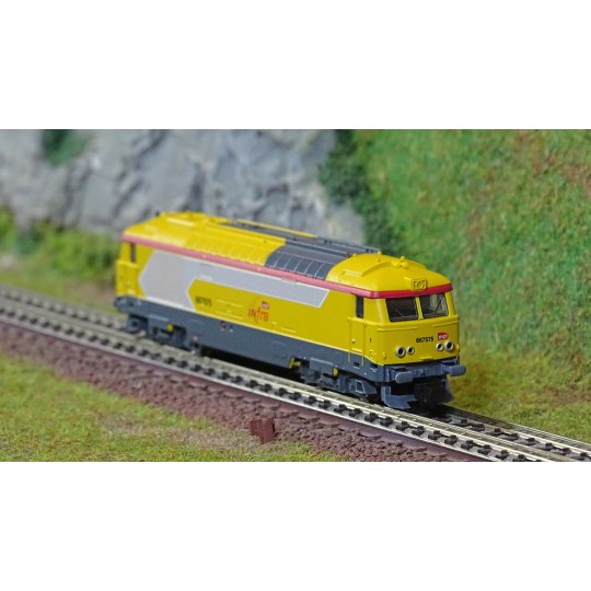 Trix_16707-MiniTrix 16707 Diesel locomotive BB 67400, SNCF, INFRA, digital sound, N scale