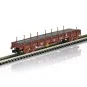 MiniTrix 18290 Set of 2 flat wagons with bogies, loaded with rail p... Trix_18290-MiniTrix 18290 Set of 2 flat wagons with bogies, loaded with rail profiles, SNCF, INFRA, N scale