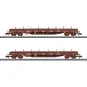 MiniTrix 18290 Set of 2 flat wagons with bogies, loaded with rail p... Trix_18290-MiniTrix 18290 Set of 2 flat wagons with bogies, loaded with rail profiles, SNCF, INFRA, N scale