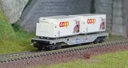 MiniTrix 15494 Wagon porte-conteneurs réfrigérés "Coop", CFF Cargo, échelle N Trix Trix_15494 - 1