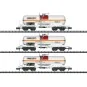 MiniTrix 18266 Set of 3 bogie tank wagons, Millet, N scale Trix_18266-MiniTrix 18266 Set of 3 bogie tank wagons, Millet, N scale