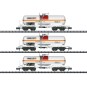 Trix_18266-MiniTrix 18266 Set de 3 wagons citernes à bogies, Millet, échelle N