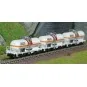 MiniTrix 18266 Set of 3 bogie tank wagons, Millet, N scale Trix_18266-MiniTrix 18266 Set of 3 bogie tank wagons, Millet, N scale